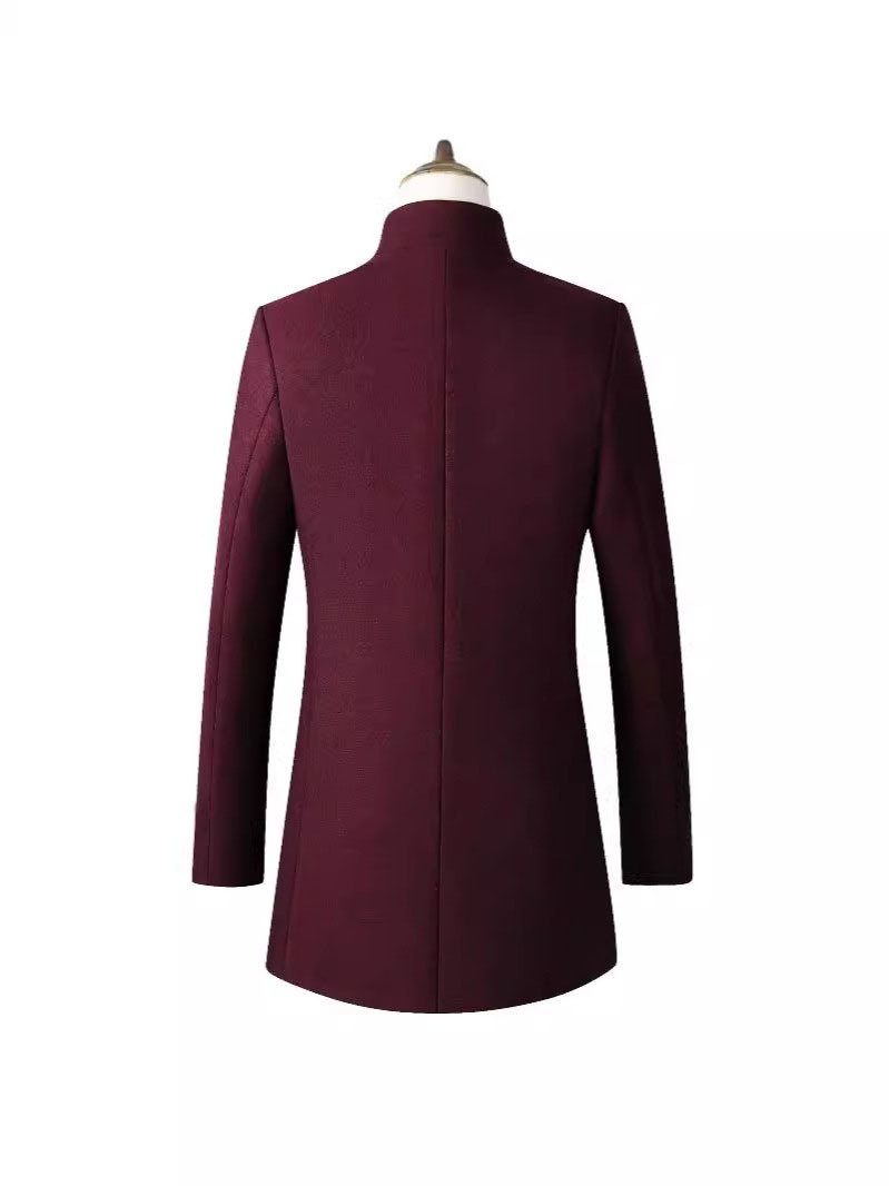 European And American Single-breasted Stand Collar Coat Cotton Padded Men's Trench Coat Woolen Coat 0d991502 5394 42f0 A778 0d09df0fff83 Trans