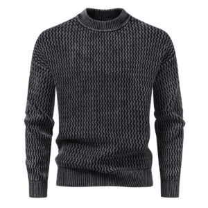 New Men's Mohair Jacquard Sweater