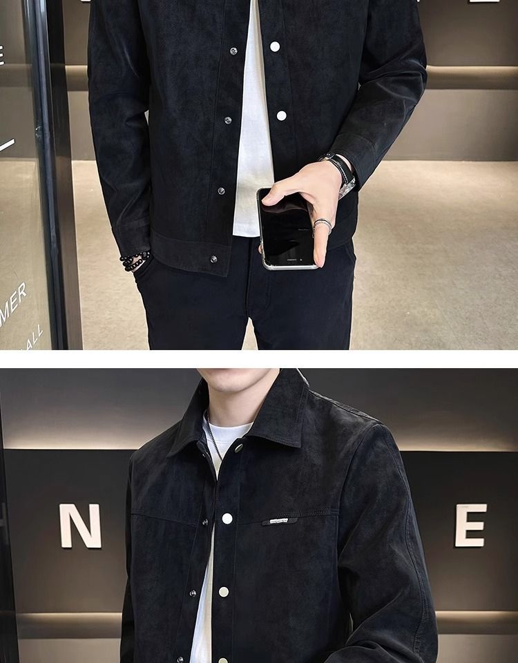 Suede Lapel Spring Men's Jacket 49a98d57 Ed5c 451e 9d7b 905d207279cc