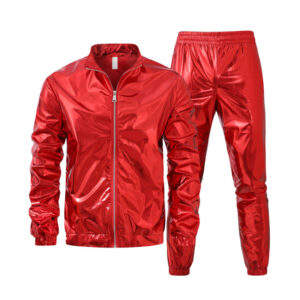 Men's Fashion Performance Wear Performance Costume Gold And Silver Red Blue Trendy Suit