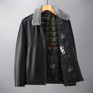 Men's Casual Windproof Hooded Fleece-lined Jacket